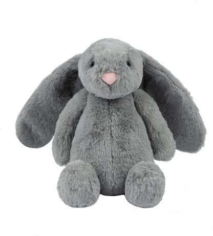 Best Pet Supplies Interactive Squeaky Dog Chew Toy, Ideal Dog Toys for Chewers, Small, Medium & Large Dogs, and Fetch Lovers - Bunny (Gray), Large