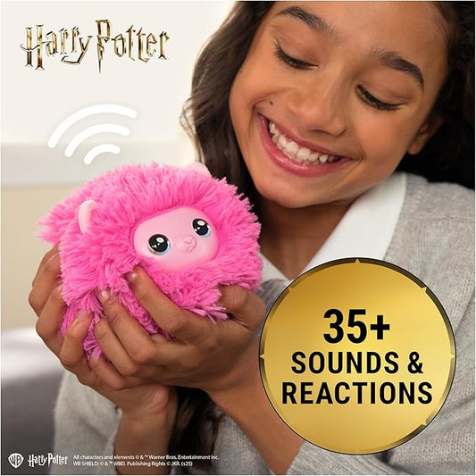 Wizarding World Harry Potter, Interactive Pygmy Puff Plush Toy Pet with Over 35 Sounds & Reactions, Kids Toys for Girls & Boys