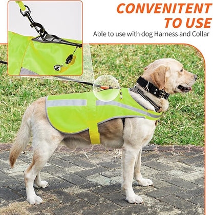 Reflective Dog Vest for Small and Medium Breeds, High Visibility Dog Safety Vest with Removable Bell Keep Safe from Hunting, Training & Cars Accidents(Green,Small)