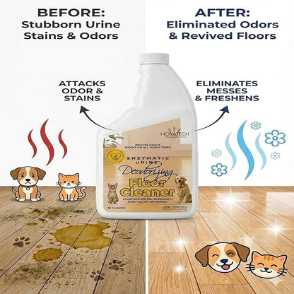 Pet Floor Cleaner – Enzyme-Powered Degreaser for Urine, Odor & Grime | Safe for Tile, Vinyl, Grout & Hardwood | Residue-Free & Pet Safe
