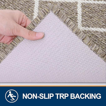 Finchitty Indoor Door Mat, Dirt Resistant and Absorbent, Low-Profile, Non-Slip, Washable Inside Floor Mats for Front Door, Back, and Entrance, 32" x 20", Khaki