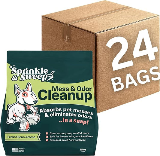 Sprinkle & Sweep - Messy Pet Accident Cleanup (24 Pack)