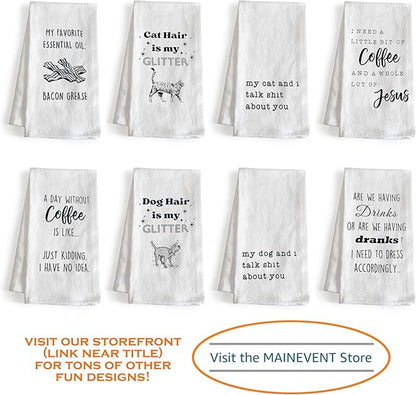 MAINEVENT My Dog and I Talk Shit About You Towel 18x24 Inch, Me and My Talk Sh t About You Kitchen Towel Saying, Funny Dog Kitchen Towels Funny Tea Towel Themed Kitchen Towels Corgi Hand Towel
