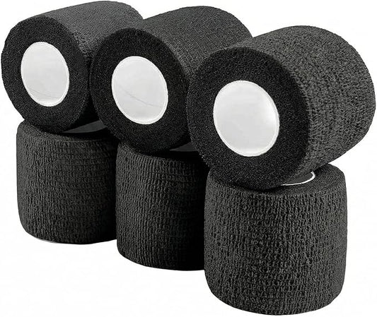 WePet Pet Wrap, Self-Adhesive, Only Sticks to Itself, Non-Woven Tape for Dog Legs, Paws, Wounds, First Aid Cohesive Gauze for Horse, Cat, Bird, Animal, 6 Rolls, 2 Inch, Solid Color