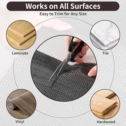 PureFit 6x9 Rug Pad Gripper for Hardwood Tile Floors Carpet, Anti Slip Rug Grips, Dual Dense Non Slip Rug Pads Mats