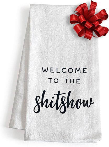 MAINEVENT Welcome to The Show Kitchen Towel 18x24 Inch, Funny Dish Towel