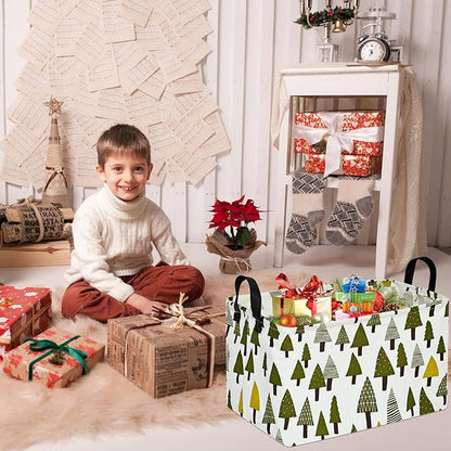 Kids Xmas Empty Storage Basket Gifts Toys Organizer Nursery Bins for Women Hamper for Organizing Home/Dorm/Kitchen/Pet/Office/Closet/Shelf/Room Decor