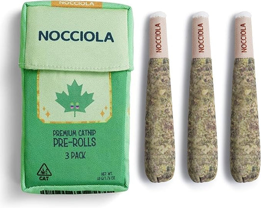 Nocciola 3 Pack Catnip Toys for Cats, Funny Cat Toys Filled with 100% Pure Organic Catnip, Safe Kitten Teething Chew and Kicker Toys