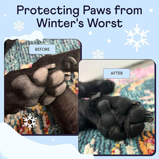 Finn Paw Hero Natural Dog Paw Balm | Winter Paw Protection from Snow, Salt & Ice | Moisturize & Repair | Lick-Safe - 1.75 oz