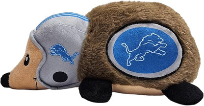 NFL Detroit Lions Plush Hedgehog Toy for Dogs & Cats, Cool Soft Pet Toy for Fun and Interactive Play, Dog Chew Toy with Squeaker, Licensed Hot Pet Toy