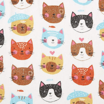Kay Dee R3820 Designs Crazy Cat Terry Kitchen Towel, 16" x 26", Various, White, Multicolor