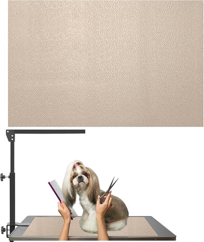 Dog Grooming Table Mat, Khaki Dog Grooming Table Mat Pad Non-Slip, (24x36inch) Pet Grooming Table Mat for Grooming Dogs at Home, Pet Groomers Table Mat, Easy-Clean Durability
