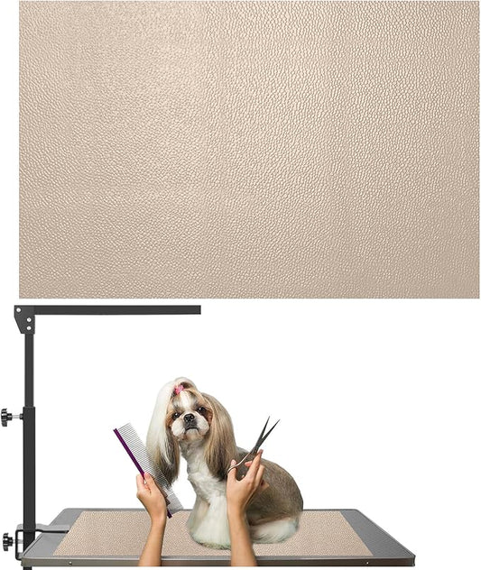 Dog Grooming Table Mat, Khaki Dog Grooming Table Mat Pad Non-Slip, (24x36inch) Pet Grooming Table Mat for Grooming Dogs at Home, Pet Groomers Table Mat, Easy-Clean Durability