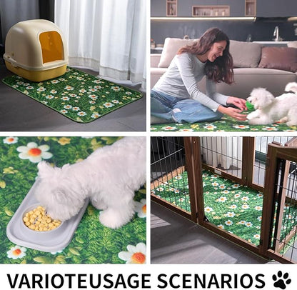 Washable Pee Pads for Dogs, Reusable Puppy Potty Training Pads, Ultra-Absorbent Thick Waterproof Leak-Proof Non-Slip Pads & Mat for Crate, Playpen, Floor, Whelping & Housebreaking , 2 Pack 24"x36"