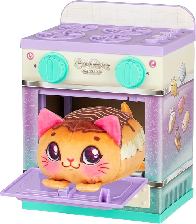 Cookeez Makery Lil' Bakez Oven, Mix The Dough and Make A Scented Surprise Pet in The Form of A Deliciously Scented Plush Toy (Non-Electronic), Bake and Collect - Styles May Vary