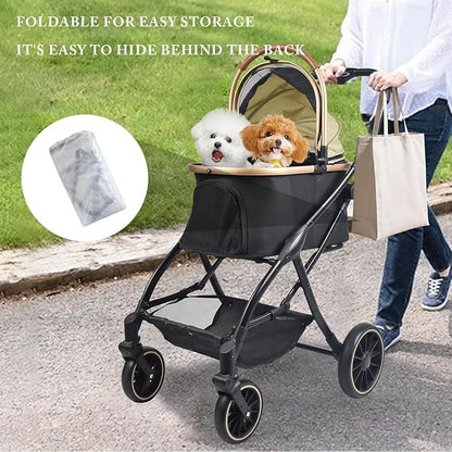 Universal Dog/Cat Stroller Rain Cover, EVA Transparent Waterproof Windproof Snowproof Cover, Pet Stroller Rain Cover for Outdoor, Pet Supplies
