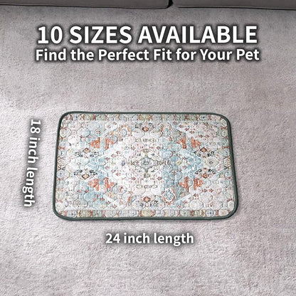 Washable Pee Pads for Dogs, Reusable Puppy Potty Training Pads, Ultra-Absorbent Thick Waterproof Leak-Proof Non-Slip Pads & Mat for Crate, Playpen, Floor, Whelping & Housebreaking , 2 Pack 18"x24"