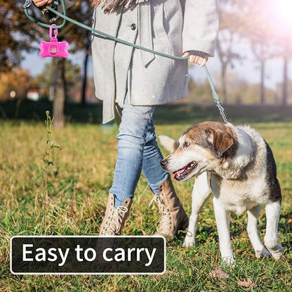 10 Pack Bone Shaped Poop Bag Dispenser Pet Waste Disposal Bag Dispenser (Random Color)