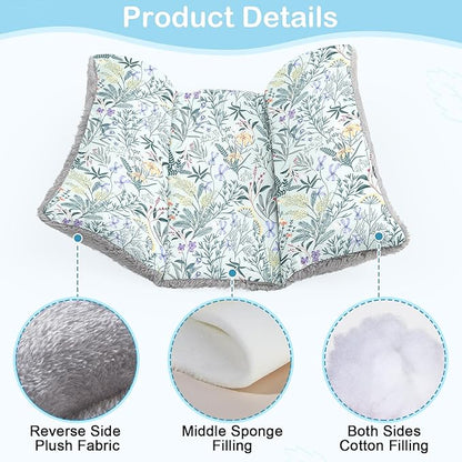 Rabbit Bed 15"X14"Thickened and Soft Bunny Bed Washable Cuddle Cushion Plush Mat Double-Sided Plush Small Pet Flop Mat Cotton Pillow for Rabbit