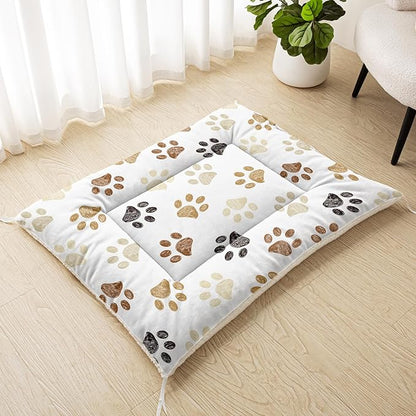 Dog Cat Bed Mat Ultra Soft Fluffy Pet Bed Washable Fashion Dog Crate Beds Comfy Comfy Pet Sleeping Pad Suitable for Pet Raised Bed(42"x32",Woof)