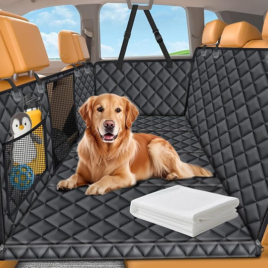 URPOWER Dog Car Seat Cover for Pets 100% Waterproof Seat Cover Hammock 600D Heavy Duty Scratch Proof Nonslip Durable Soft Back Seat Covers for Full Size Trucks
