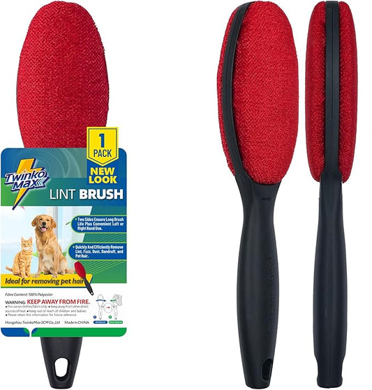Lint Brush, Lint Remover, Pet Hair Remover, Clothes Brush, Magic Lint Remover Brush, Sheet and Carpet Cleaning Brush, 2-Sided and Reusable, No Need Lint Roller Refill.