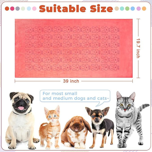 Irenare 12 Pcs Dog Towels Microfiber Pack Bulk, 20 x 40 inch Quick Drying Absorbent Pet Puppy Towels for Drying Small Puppy Dog Cat Pet Kitten Grooming Bathing Shower Travel Supplies(Multicolor)