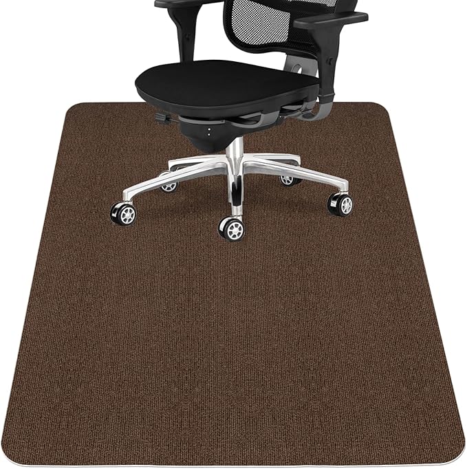 Sycoodeal Office Chair Mat for Hardwood Floor,Office Computer Gaming Chair Mat for Tile Floor,Large Floor Protector Rug,Anti-Slip,Easy to Clean,Coffee(40"x48")