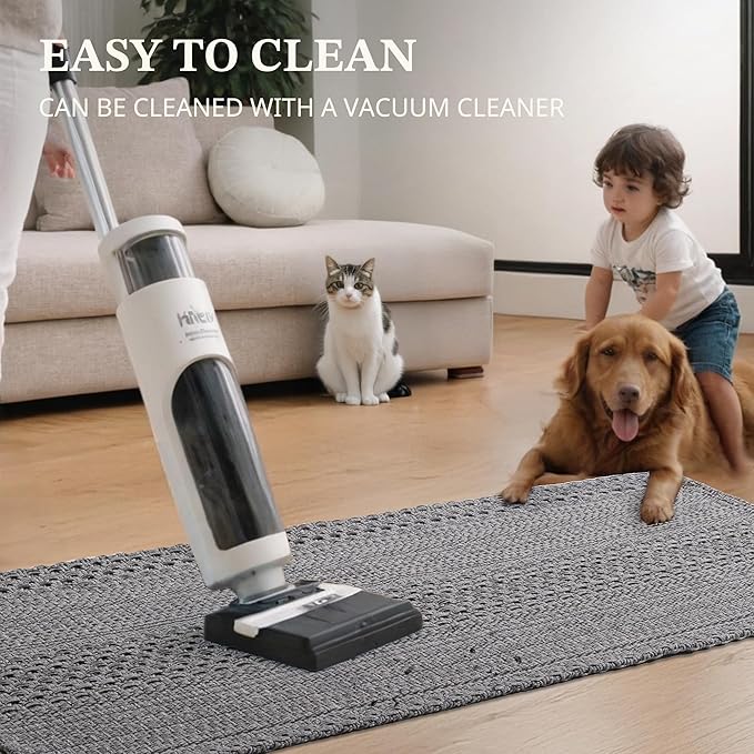 2' x 4' Entryway Rug, Boho Small Area Rug, Machine Washable, Woven Rug, Non-Slip, Vintage Design, Pet Friendly, Soft Faux Fibre, for Indoor Entryways, Bedroom, Kitchens, Front Doors Grey