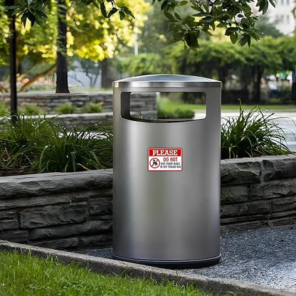 2PCS Please Do Not Dispose Poop Bags in This Trash Bin Stickers, Self-Adhesive Weatherproof Do not Throw Dog Poop Bag in The Trash Sign, Trash Can Stickers for House，Yard，Restaurant（5.9" x 3.9"）
