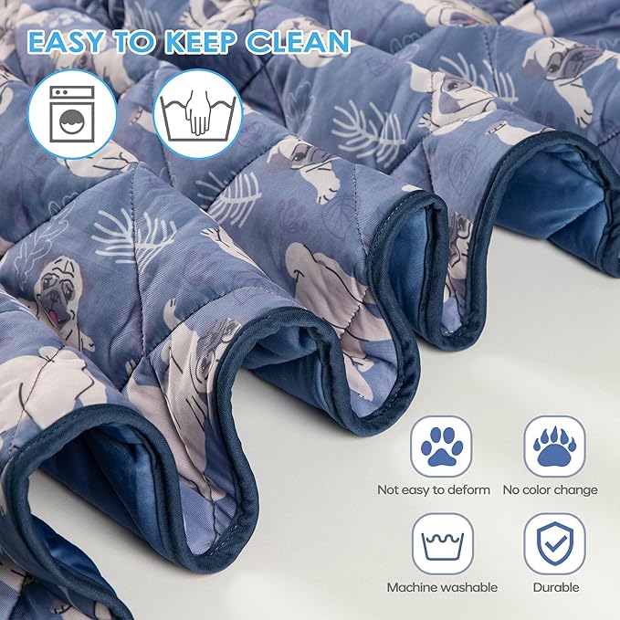Dog Cooling Mat, Washable Dogs Cats Pet Non-Toxic Cooling Pads Summer Sleeping Kennel Mats，Pet Self Cool Ice Blanket for Indoor & Outdoor Dog Beach Essentials Small
