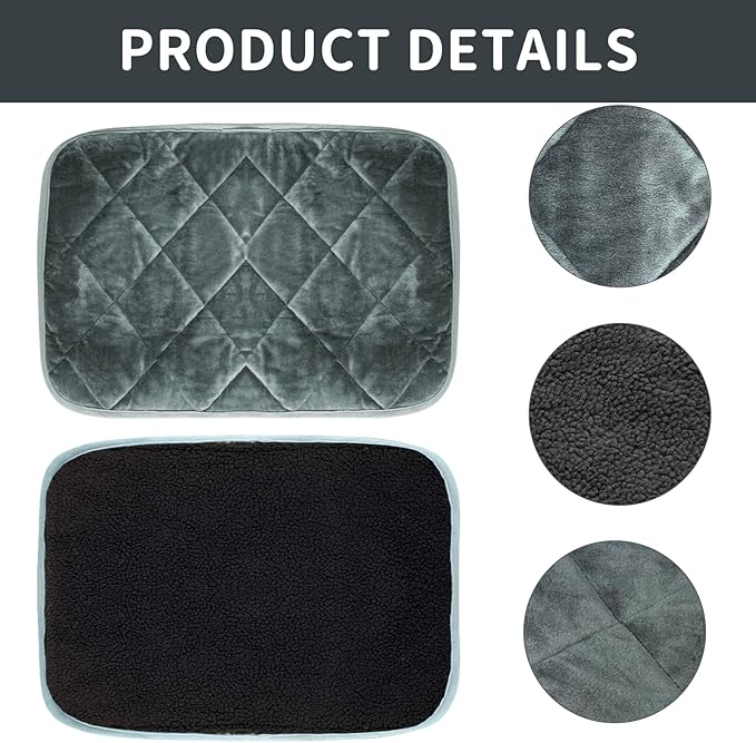 Self-Warming Cat Bed Indoor/Outdoor Super Soft Self Heating Pet Mat Washable Thermal Pad for Cat & Dog 35x23 inch