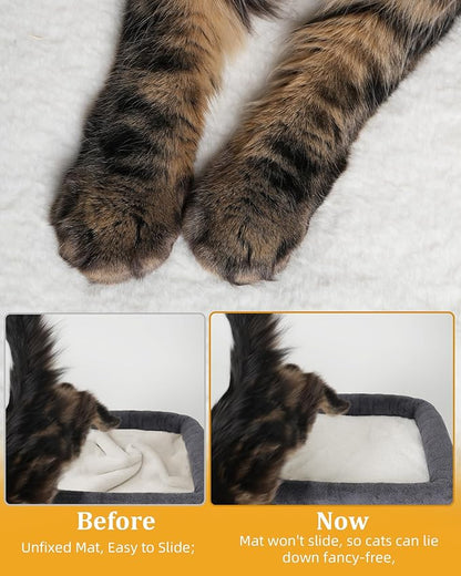 Aechonow Cat Tree for Indoor Large Cats, 14 Inch Cat Tower with 20x16.5 Inch Large Perch Bed, Cat Climbing Tree with Sisal Scratching Post for Adult Senior Cats, Removable Washable Mat, Dark Gray