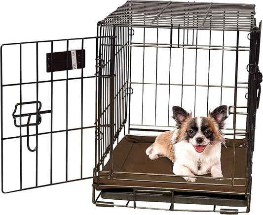 K&H Pet Products Self-Warming Dog Crate Pad, Self Heating Cat Mat, Portable, Machine Washable, No Electric Needed, Adjustable Fit, Non-Slip, Great for Cat Window Perches - Extra-Small 14 X 22in Mocha