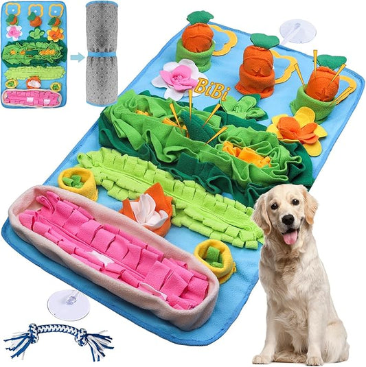 Snuffle Mat for Dogs Large Breed - 32'' X 20'' Washable Durable Sniff Mat for Slow Feeding Training, Enrichment Puzzle Toy for Mental Stimulation & Stress Relief