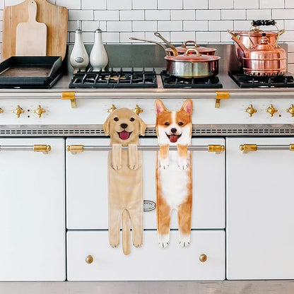 AGRIMONY Funny Golden Retriever Dog Hand Towels for Bathroom Kitchen -Easter Mothers Fathers Dog Mom Dad Gifts for Women Men Teens Kids- Cute Towels Decor Valentines Housewarming Birthday Gifts Ideas