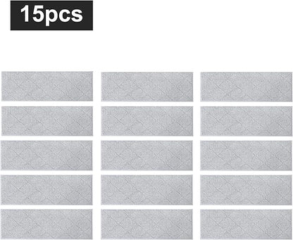 COSY HOMEER Edging Stair Treads Non-Slip Carpet Mat 28inX9in Indoor Stair Runners for Wooden Steps, Edging Stair Rugs for Kids and Dogs, 100% Polyester TPE Backing (15pc, Grey)