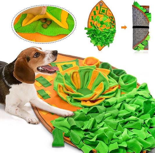 AWOOF Snuffle Mat for Dogs, Dog Cats Nosework Feeding Mat, Pet Interactive Dog Puzzle Toys Encourages Natural Foraging Skills for Training and Stress Relief