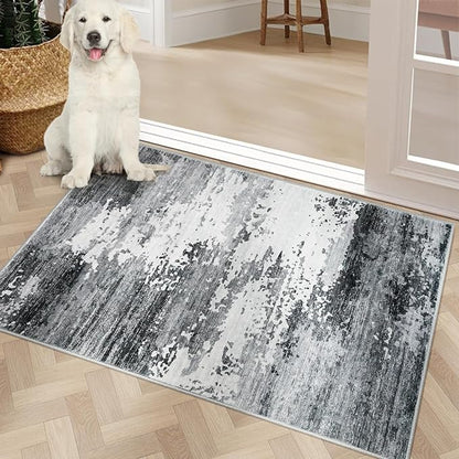 COMSLE Door Mat Soft Absorbent Indoor Front Entryway Rug Machine Washable Entrance Mats for Muddy Paws Non Slip Throw Rugs 36" x 60" Doormat for Inside Foyer Bedroom - Gray
