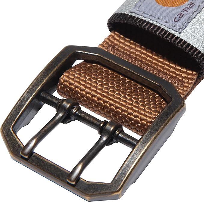 Carhartt Pet Fully Adjustable Wide Webbing Collar for Dogs, Heavy Duty Nylon for Walking & Training, Carhartt Brown, Medium