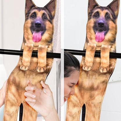AGRIMONY Funny German Shepherd Dog Hand Towels for Kitchen Bathroom - Dog Mom Dad Gifts for Women Men Teens Kids-Easter Mothers Fathers Valentines Day Housewarming Gifts for Animal Lovers