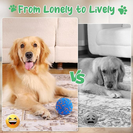 Smart Interactive Dog Toys,Vibrating Dog Ball,Pet Bounce Ball for Dogs (Small & Large),Chew-Proof Shell,Automatic Moving/Bouncing/Rotating, E-TPU Material,Ip68 Waterproof