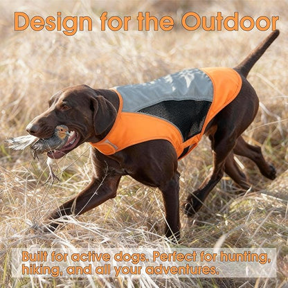 Nanaki Reflective Dog Vest-High Visibility Orange Dog Hunting Vest, Safety Gear for Outdoor Activities Walking Hunting Hiking