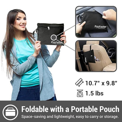 Car Seat Travel Bag Backpack for Air Travel - Karfast Universal Infant Carseat Gate Check Bag Cover for Airplane, Foldable with Pouch, Black
