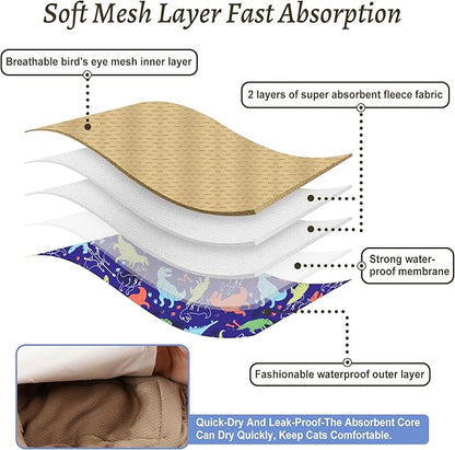 5 Pack Dog Diapers Male Reusable, Premium Belly Bands for Dogs, High Absorbing Male Dog Pee Wraps for Doggie in Incontinence or Excitable Urination Dinosaur S