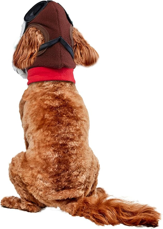 Rubies Aviator Pet Hat & Scarf Set for Dogs or Cats, S/M