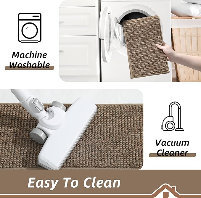 BEQHAUSE Stair Treads for Wooden Steps 28inX9in, Carpet Stair Treads Non Slip Indoor, Machine Washable Stair Runners for Kids Elders and Pets, Carpet for Stair Rugs Mat, TPE Backing, 4pcs, Taupe