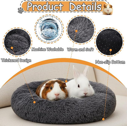 Guinea Pig Beds, Small Animal Bedding, Cozy Bed Mat, Thickened and Warm Winter Guinea Pig Beds for Dwarf Rabbits, Chinchillas, Hamsters, Hedgehogs, Ferrets Dark Grey