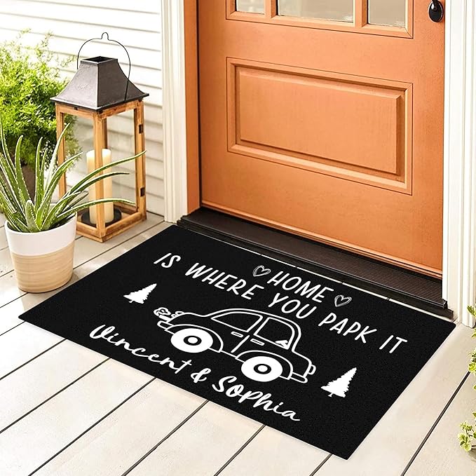 Custom Doormat with Family Name - Personalized Entryway Door Mat Front Door Mat for Outdoor Decor Entrance Mat Housewarming Gift with Anti-Slip Backing Design12