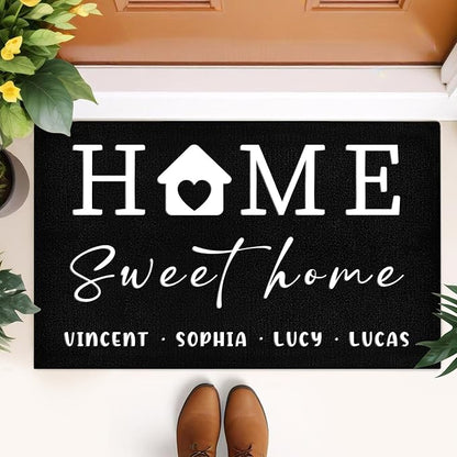 Custom Doormat with Family Name - Personalized Entryway Door Mat Front Door Mat for Outdoor Decor Entrance Mat Housewarming Gift with Anti-Slip Backing Design14